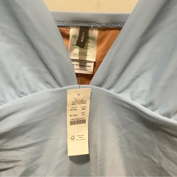 NWT J Crew swimsuit vneck one piece - Picture 3 of 5